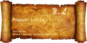 Magyar Leila névjegykártya