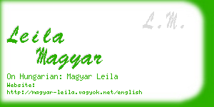leila magyar business card